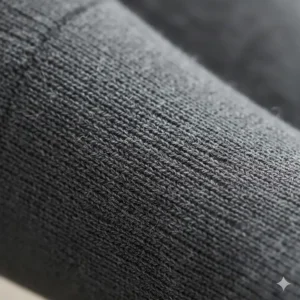 Close-up texture of the soft, breathable cotton blend material used in the compression socks, highlighting comfort.